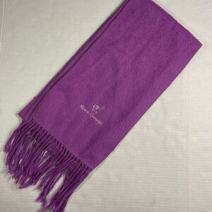 Luxury Authentic Alpaca Camargo 100% Alpaca Scarf Dark Purple Fringe‎ Peru